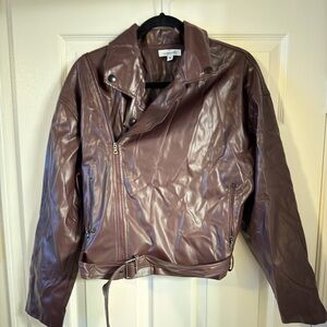 Magnolia Dark Brown Leather Jacket